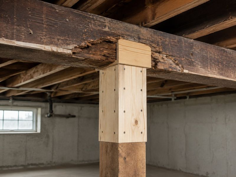 Basement Beam Repair in Kansas City, KS