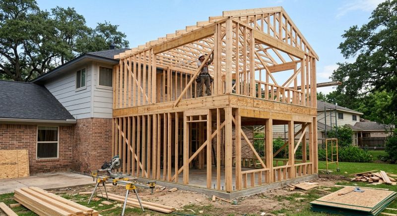 Home Addition Framing in Kansas City, KS