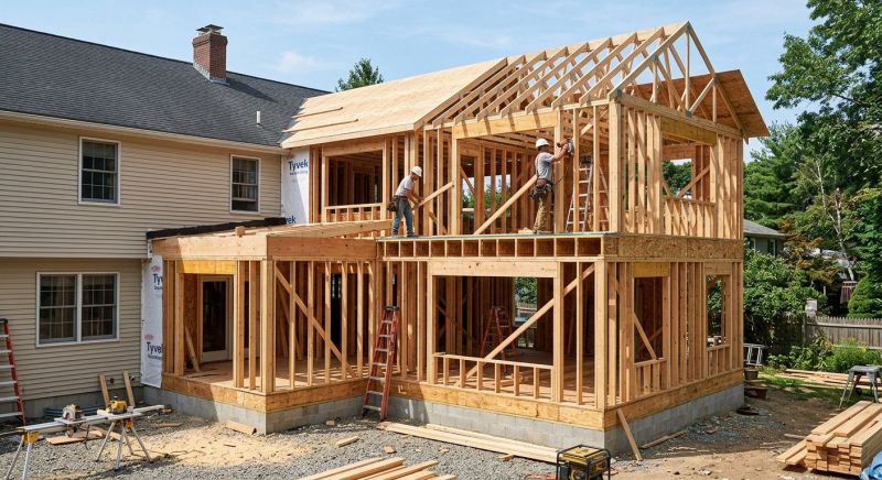 Home Addition Framing in Conroe, TX