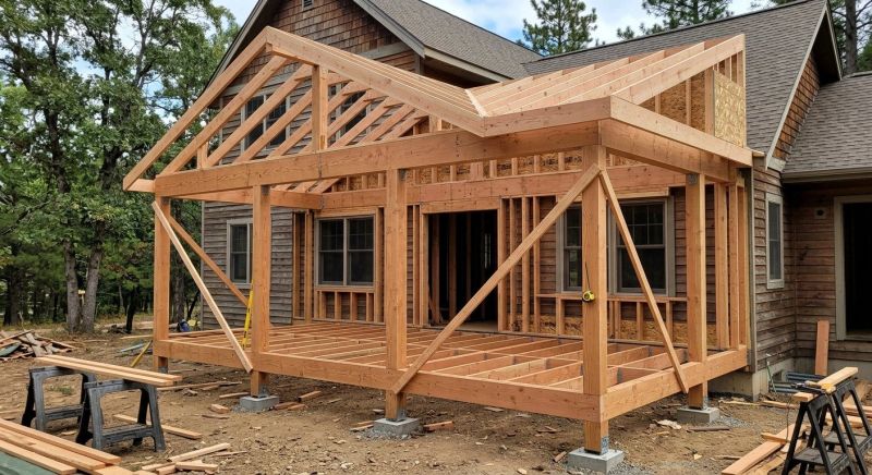 Porch Roof Framing in Kansas City, KS