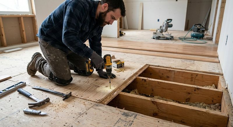 Squeaky Wood Floor Repair in Kansas City, KS