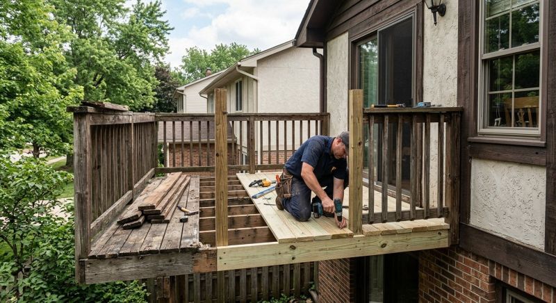 Balcony Post Repair in Redmond, WA