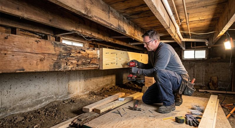 Basement Beam Repair in Wilmington, NC