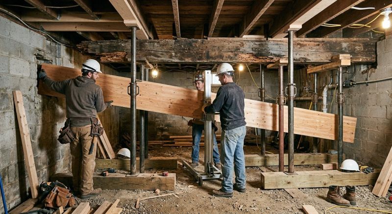 Basement Beam Repair in Wilmington, NC
