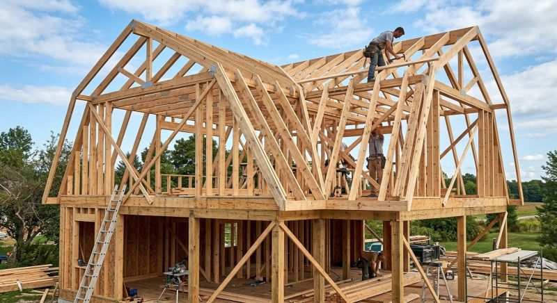 Gambrel Roof Framing in Conroe, TX