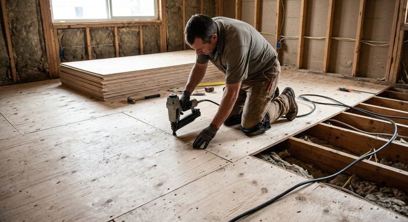 Plywood Flooring Installation in Conroe, TX