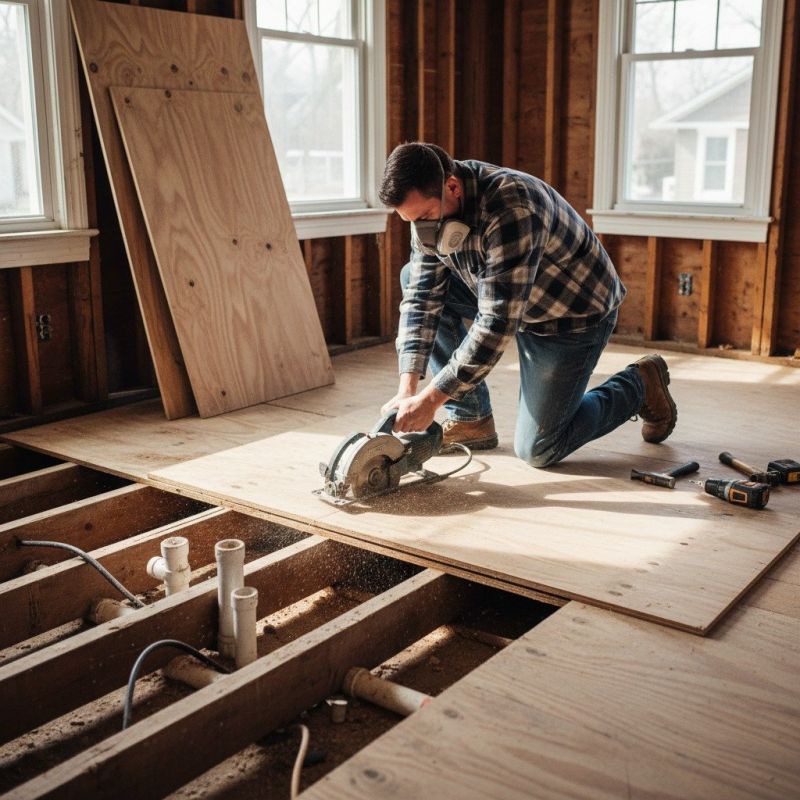 Plywood Flooring Installation in Conroe, TX