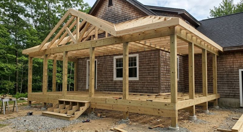 Porch Roof Framing in Kansas City, KS