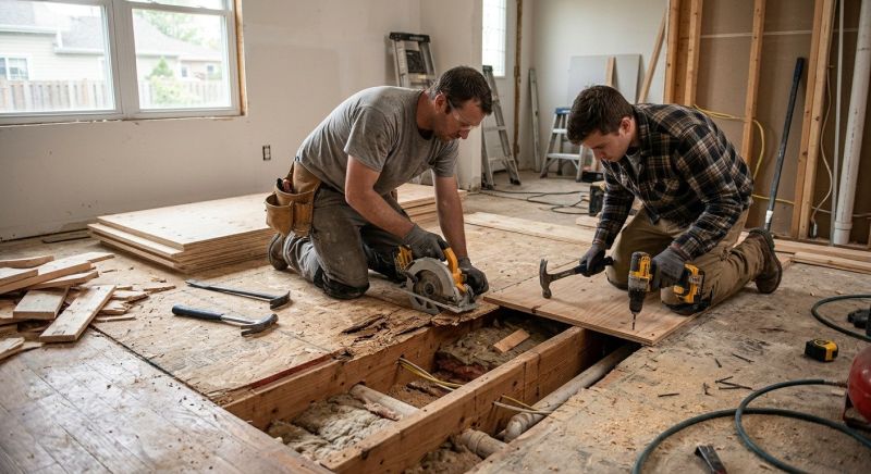 Squeaky Wood Floor Repair in Kansas City, KS