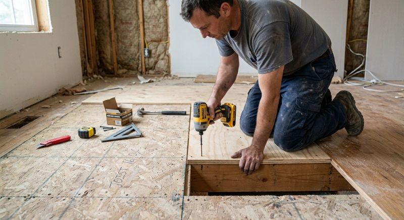 Squeaky Wood Floor Repair in Wilmington, NC