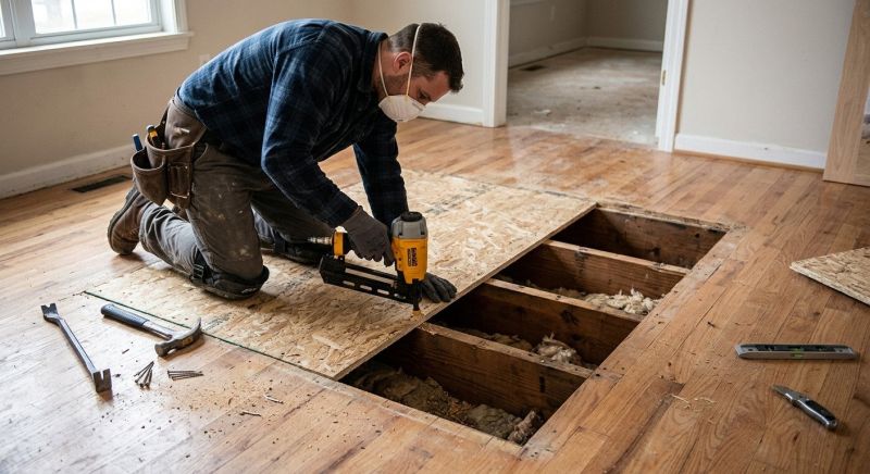 Squeaky Wood Floor Repair in Wilmington, NC