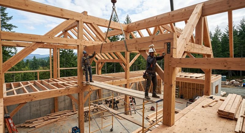 Wood Beam Installation in Wilmington, NC