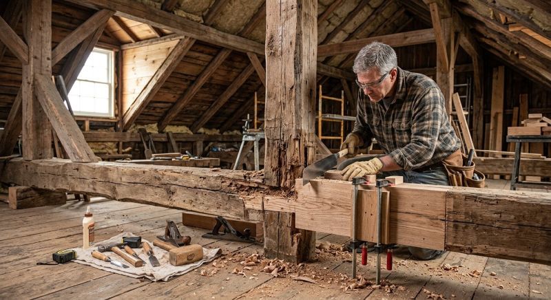 Wood Beam Repair in Wilmington, NC